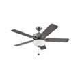 thumbnail image 1 of 52 inch 5 Blade Ceiling Fan-Brushed Nickel Finish Bailey Street Home 81-Bel-4466560, 1 of 1
