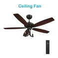 thumbnail image 1 of 52 inch 5-Blade Vintage Candelabra Ceiling Fan with Light & Remote, 1 of 9
