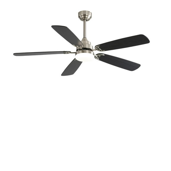52-inch Brush Nickel Ceiling fan with Light & Remote Color Changing Reverse Airflow Ceiling Fan