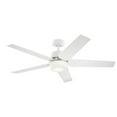 thumbnail image 1 of 52 inch Ceiling Fan with Light Kit-Matte White Finish Bailey Street Home 147-Bel-4435937, 1 of 10