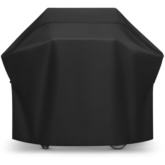 52 inch Grill Cover Topboutique Durable Waterproof Gas Barbecue Cover Outdoor BBQ Cover UV-Resistant Grill Cover with Adjustable Straps Wind Resistant, Rip Resistant and Fade Resistant,Black