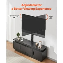 52 inch LED TV Stand with Wall Mount for 75" TVs, Adjustable Height Media Console with Power Outlet, 3-Shelf Entertainment Center with Storage