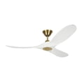 thumbnail image 1 of 52 inch Propeller Ceiling Fan with Remote Control (3-Blade)-Burnished Brass Finish-Matte White Blade Color Bailey Street Home 96-Bel-4312577, 1 of 3