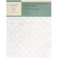 thumbnail image 1 of 52 inch Round Embossed Vinyl Cut to Size Dining Table Pad Protector with Flannel Backing, 1 of 4