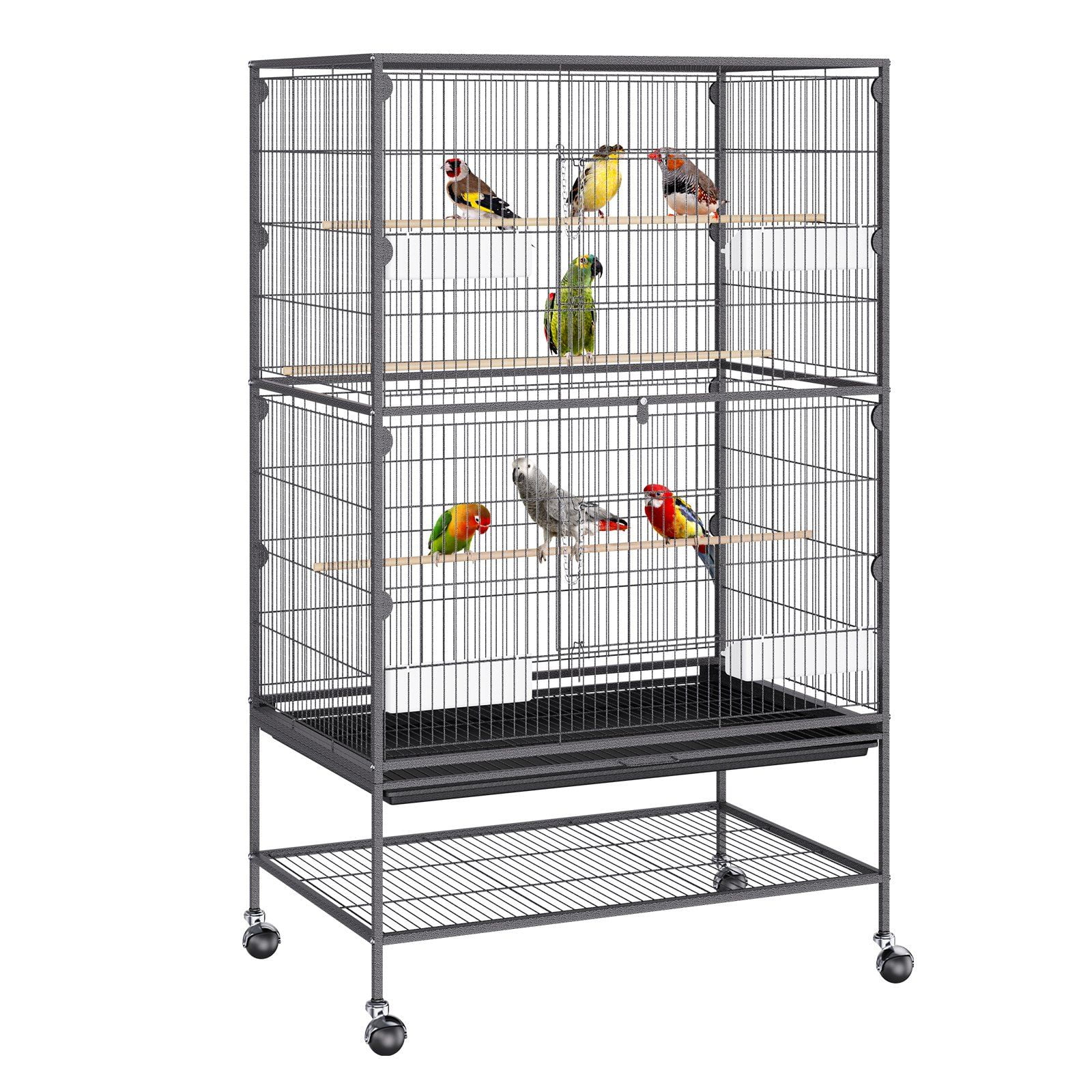 Picture of 52 inch Standing Large Cage, Wrought Iron Flight Cage for Parakeets ...