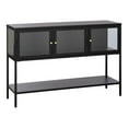 thumbnail image 1 of 52-inch Wide Metal and Glass Sideboard - Black, 1 of 7