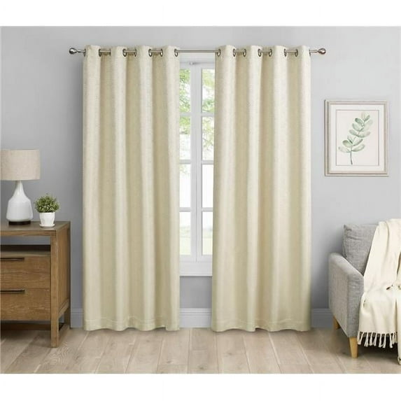 52 x 108 in. Blackout Window Curtains, Champagne - Set of 2