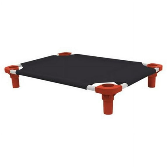 52 x 30 Pet Cot in Burgundy with Burgundy Legs, Unassembled