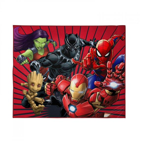 52 x 69 in. Marvel Heroes Ready for Action Bath Rug