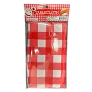 52 in x 72 in Checkered Picnic Tablecloth, Classic Gingham Print, Lightweight, Portable, Perfect for Picnics, Outdoor Events and Easy Storage, Ideal for Any Occasion or Purpose, Red