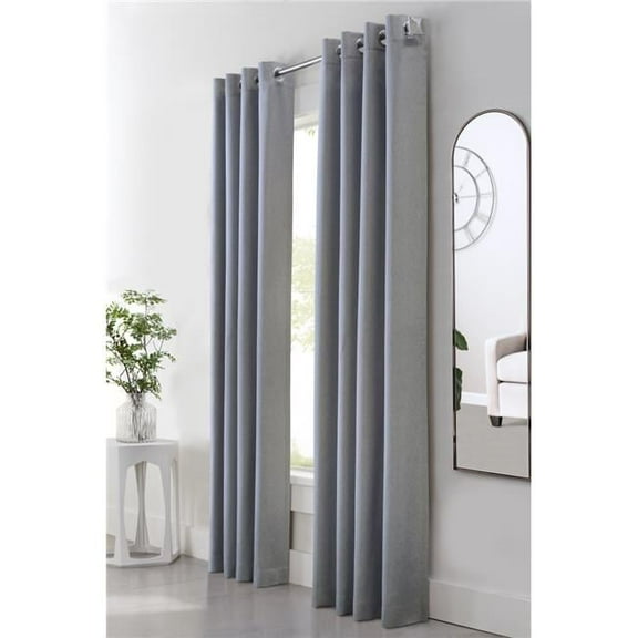 52 x 95 in. Margaret Grommet Curtain Panel Window Dressing, Grey