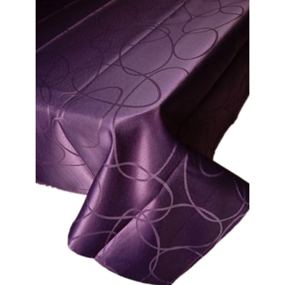 52"x52" Square Polyester Woven Fabric Tablecloth Dark Purple Color