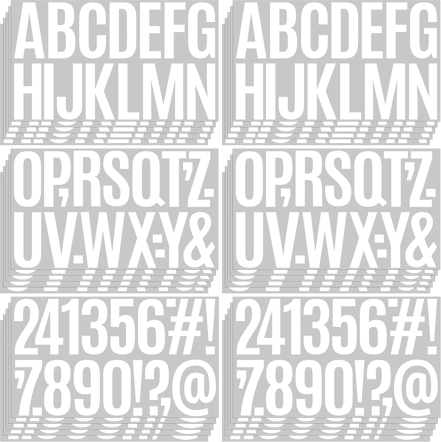 520 PCS Letter Stickers 30 Sheet Large Mailbox Numbers and Letters,Self-Adhesive Vinyl Waterproof Alphabet Stickers for Mailbox Window Door Sign Car Poster Bulletin Board Classroom Decor(White,3 Inch