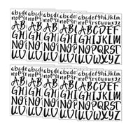 520 Pieces 10 Sheets Vinyl Letters Stickers, 2 inch 1 inchCapital Alphabet Stickers Self Adhesive Letters Sticks for Notebook,Door,Signs,Cars(Black)