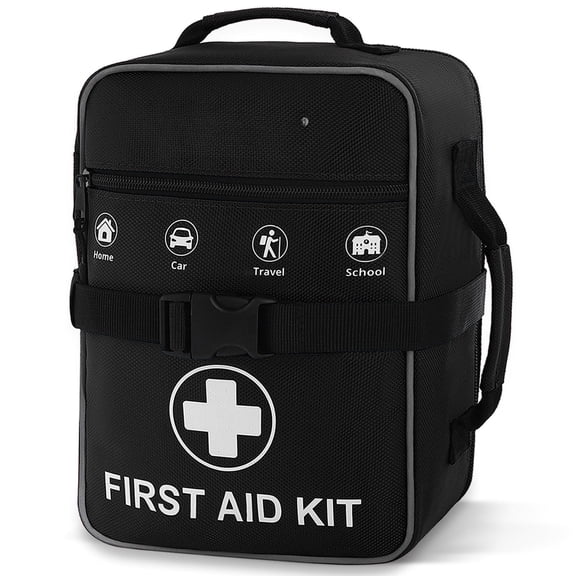 520 Pieces First Aid Kit - Large Emergency For  Car Home Travel Camping Backpack Hiking School (black)