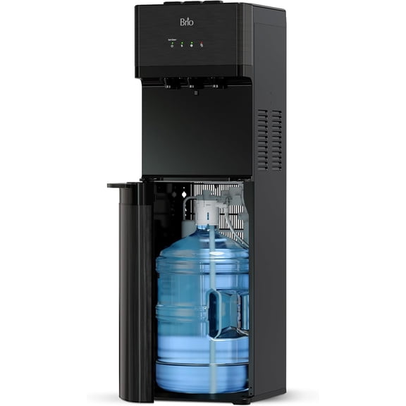 520 Series No Line Bottom-Loading Water Cooler with Built-in 2 Stage Water Filter Black