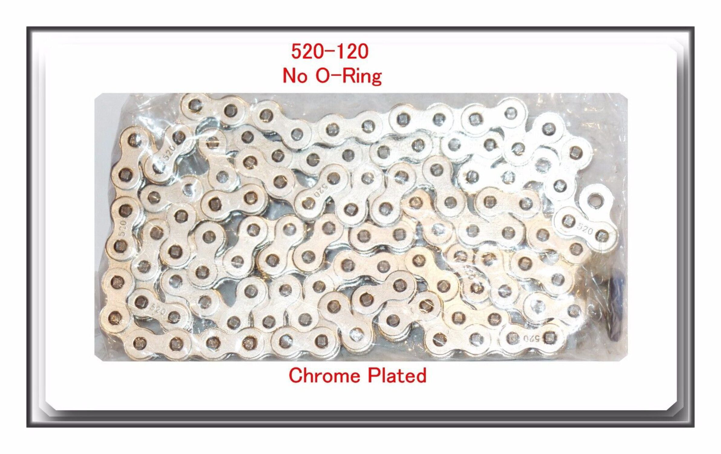 520 X120 LINK Non O-RING Natural Plated Chain for Motorcycle Honda KTM ...
