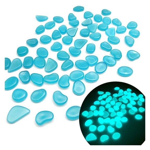 520 pieces of luminous pebbles, bright stones, bright colored stones, luminous pebbles, fluorite, garden stones, terrariums, paths, gardens, flower pots, aquariums, swimming pools
