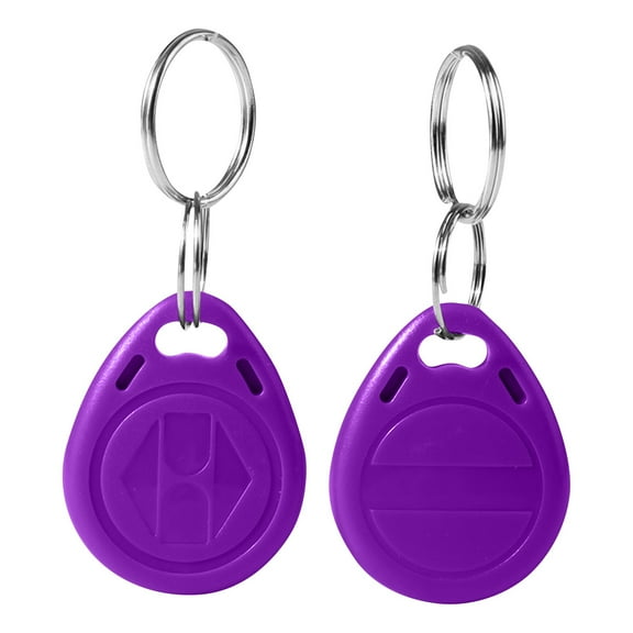 5200 Copyable Keychain Access Card, Blank Writable Id 125Khz 5577 Compatible Id Copy Card Purple, For Home Office Security Door Entry Systems - 1Pc