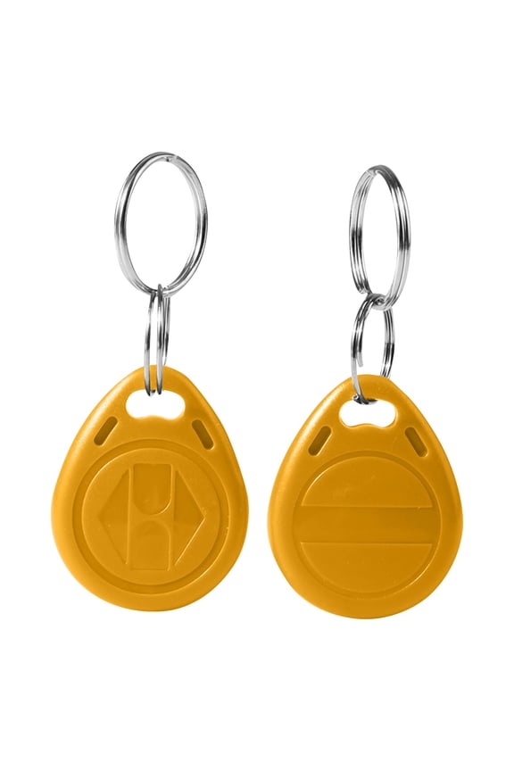 5200 Copyable Keychain Access Card - Blank Writable Id 125Khz 5577 Compatible Id Duplicate Card In Yellow, For Home, Office, Apartment Security Systems