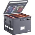 thumbnail image 1 of 5200 ° F Fireproof Document Box with Lock, Heat Insulated Collapsible File Storage Organizer with Handle, Portable Home Office File Cabinet for Hanging Letter/Legal Size Folder, Black, 1 of 10