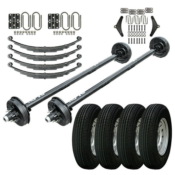 5200 lb Tandem Axle Heavy Duty TK Trailer Kit - 10.4K Capacity - 6 Lug (Original Series), 85" Hubface 70" Spring Center