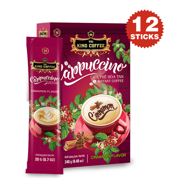 5200120 - King Coffee Cappuccino Cinnamon-Box 12 sticks