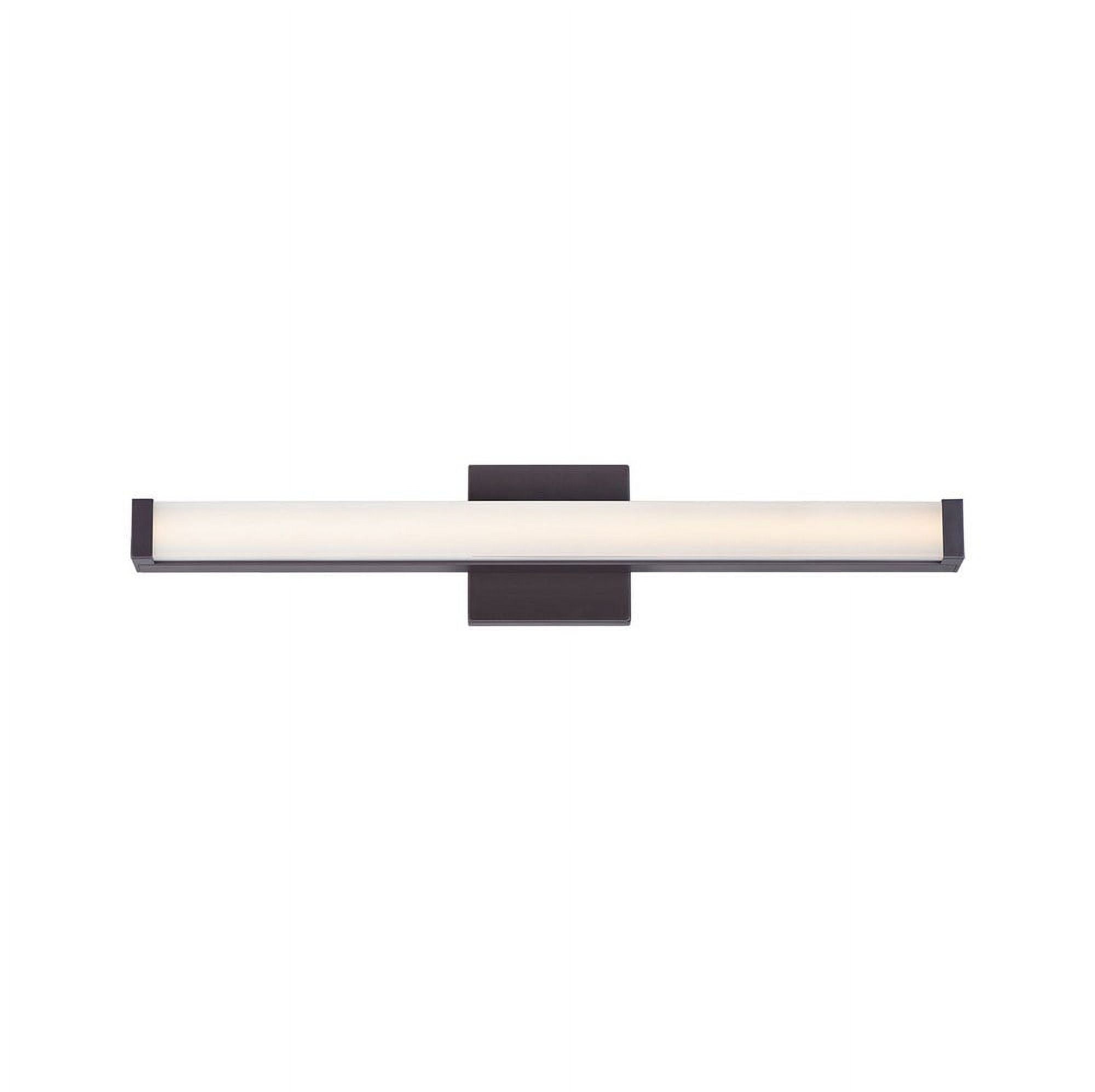 Bronze 24" Dimmable LED Bath Vanity Light with Acrylic Shade