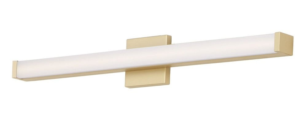 Gold 30-Inch LED Outdoor Vanity Light with Acrylic Shade