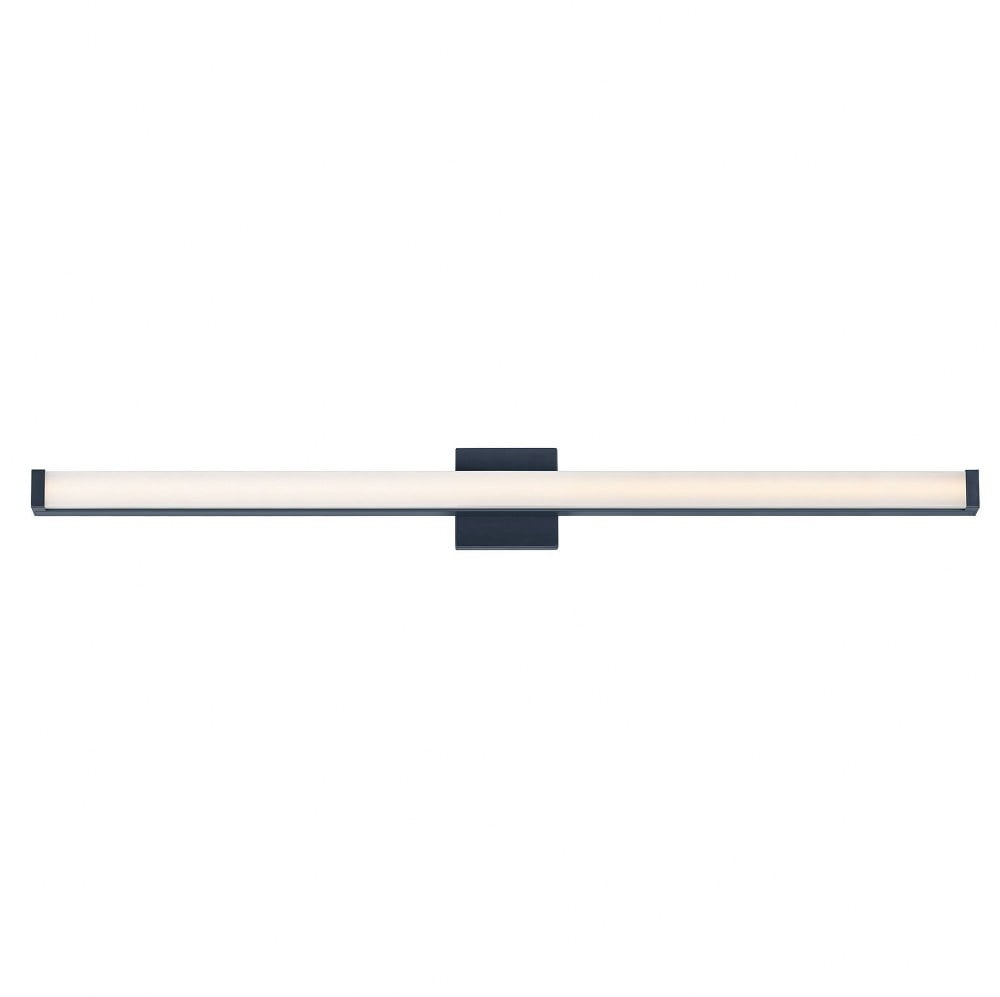 Sleek 48" Black LED Bath Vanity Light with Dimming Capability