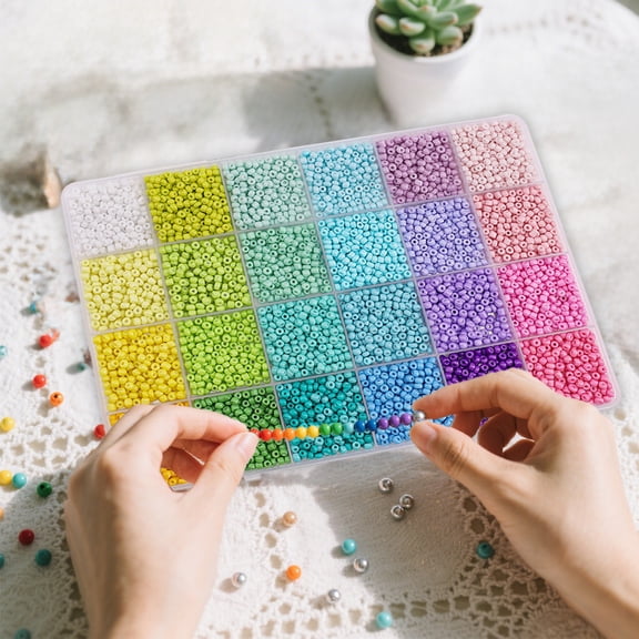 5200pcs 3mm Colorful Small Beads for Jewelry Making, DIY Craft Kit for Handmade Bracelets, Necklaces, School Projects & Personalized Party Favors
