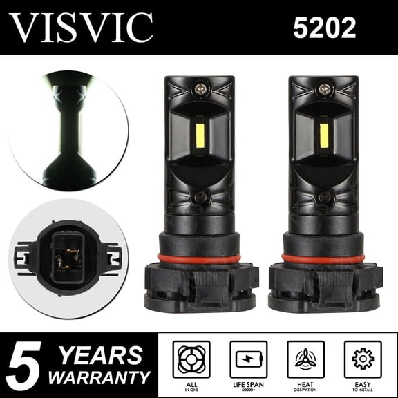 5202 6000K LED Headlight Fog Light Bulbs Combo Kits For Chrysler 200 2011-2012