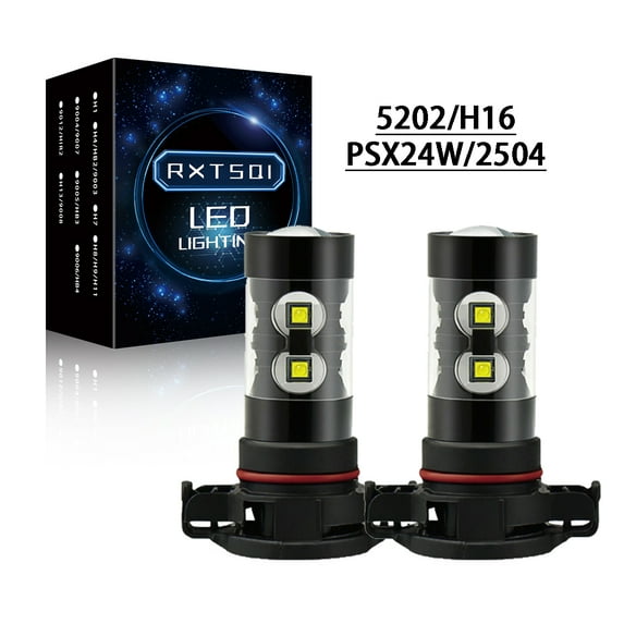 5202 H16 LED Fog Light Bulbs 6000K for Chrysler 200 2011-2012 White 2X 50W