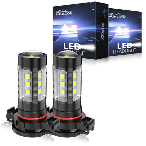 5202 H16 LED Fog Light Bulbs For Chevy Silverado 1500 2007 2008 2009 2010-2015, 6000K White 40W Plug & Play Fog LampSet of 2