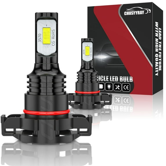 5202 H16 LED Fog Light Bulbs for 2007-2015 Chevy Silverado 1500 White 6000K