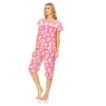 thumbnail image 1 of 5202C Womens Capri Set Sleepwear Pajamas Woman Sleep Nightshirt Pink M, 1 of 5