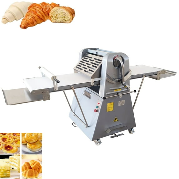 520A Danish Crispy Pastry Machine Dough Sheeter Vertical Commercial Bread Noodle with Foot Control 110V