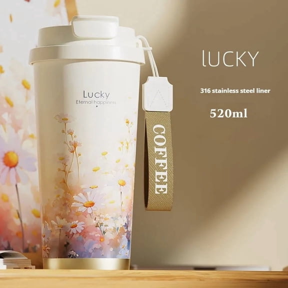 520ML Stainless Steel Thermal Cup Keeps Cold and Heat Mugs Portable Tumbler Coffee Cup Travel Thermal Water Bottle Vacuum Flask