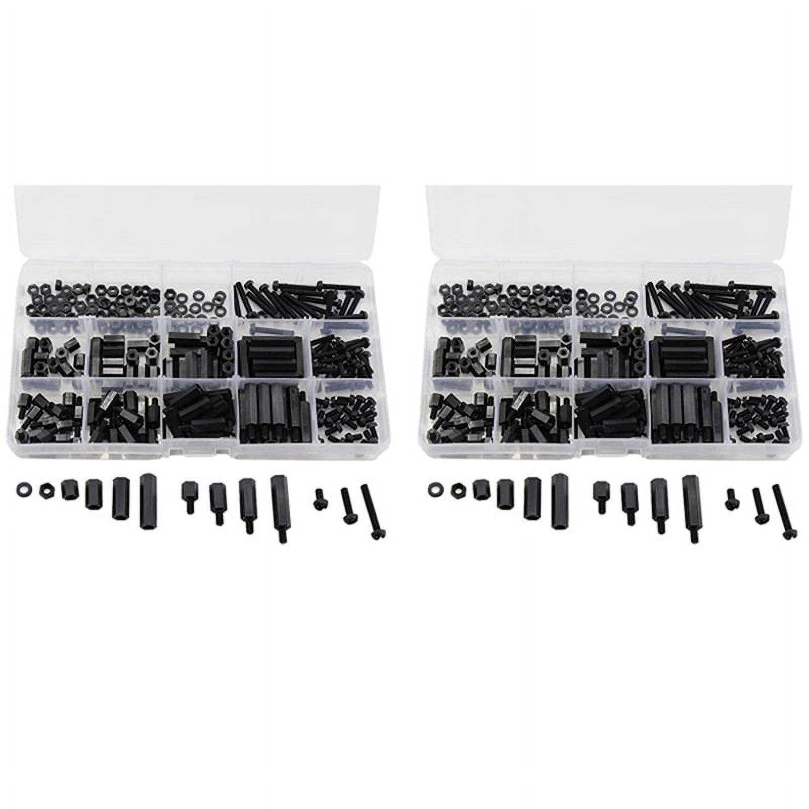 520PCS M3 Male Female Nylon Hex Spacer Standoff Screw Nut Threaded