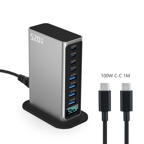 GANNECT Charging Station 8-Ports Docking Station, 520W