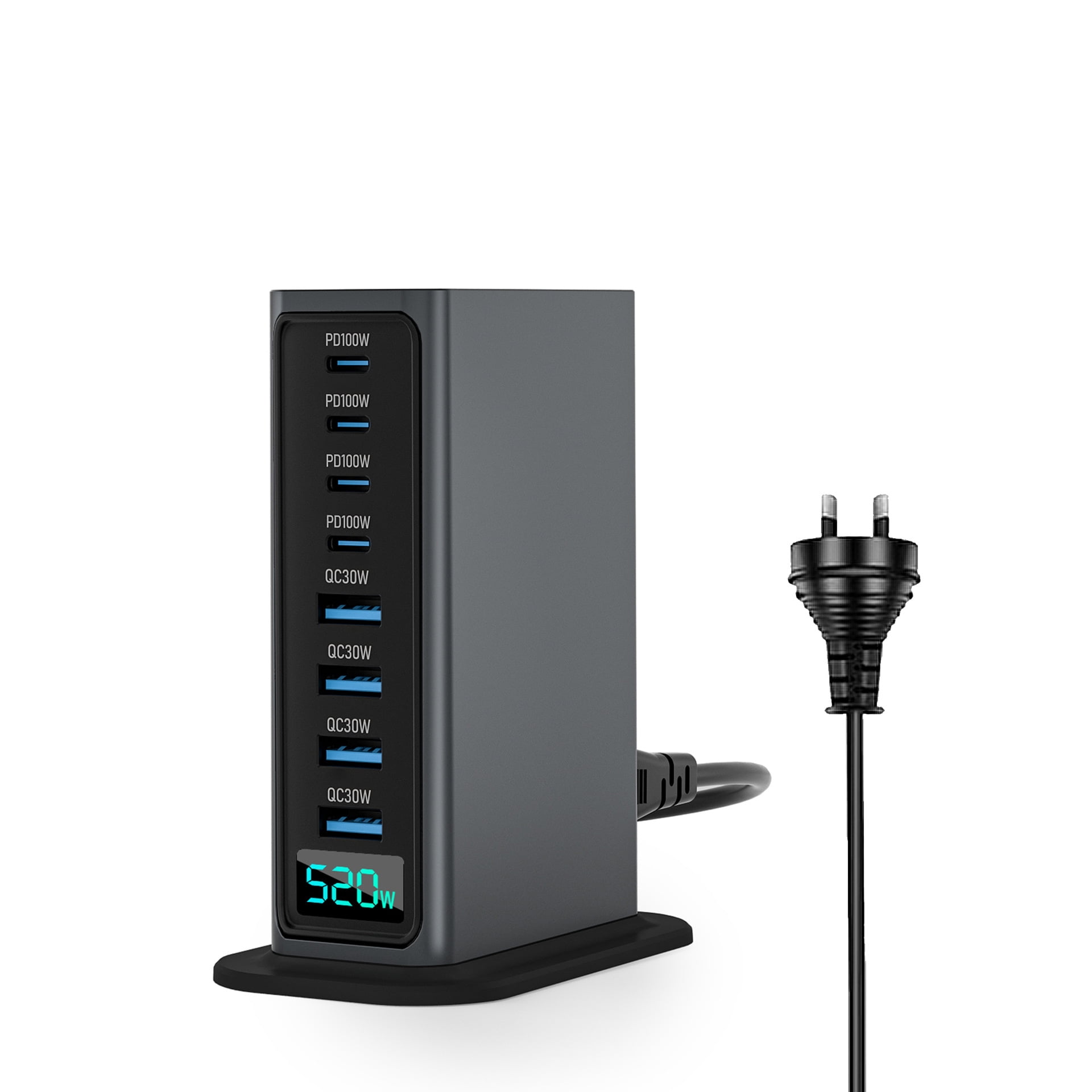 520W Gallium Nitride Charger Multi-Port Desktop Charging Station Fast Charging Head for Apple Laptop Power Adapter