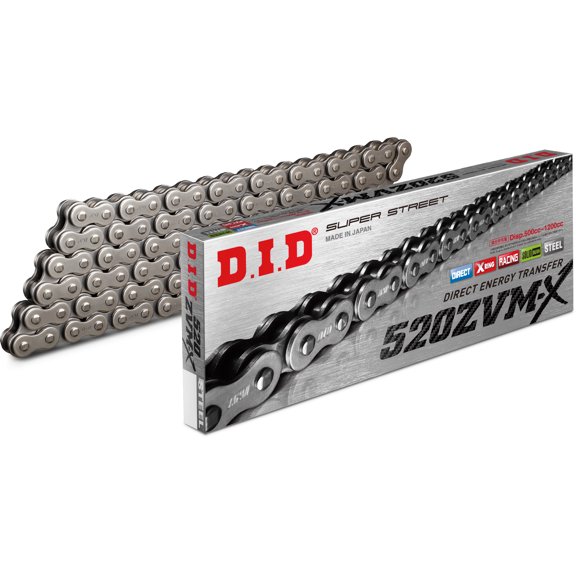 520ZVMX-100L 520 ZVMX Super Street X-Ring Chain - 100 Links - Natural