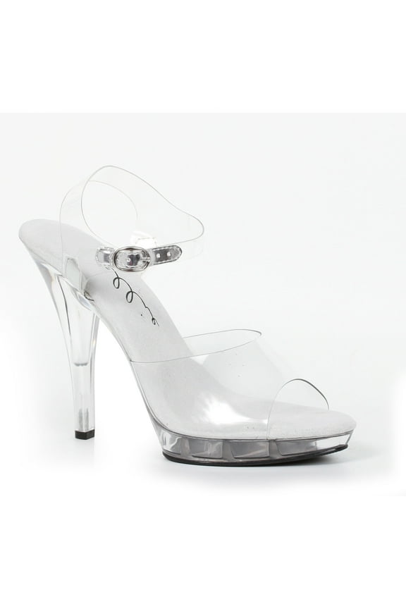 521-BROOK-W 5" Heel Clear Wide Width Sandal