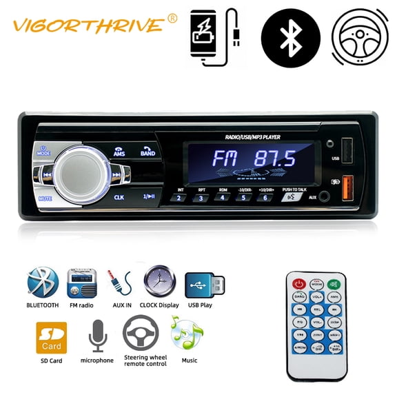 Single Spindle Short Dual USB Car Bluetooth MP3 Player Red Light Model 521