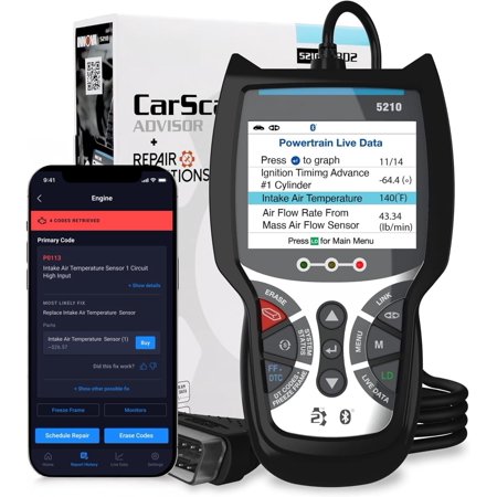 5210 OBD2 Scanner & Engine Code Reader, Tester, Live Data, Oil Reset, Diagnostic Tool for , Compatible with 's Repair App
