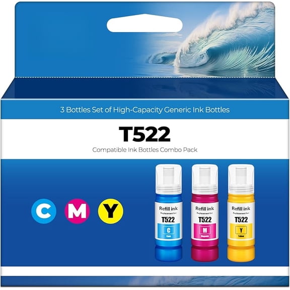 522 Black Ink Bottles ET-2800 ET-4800 ET-2400 ET-2803 522 Ink Refill Bottles Black Compatible for ET 2800 ET 4800 ET2800 ET 2400 ET 2803 ET-2720 ET-4810 ET-4700 ET-2840 Printer Not Subli Ink