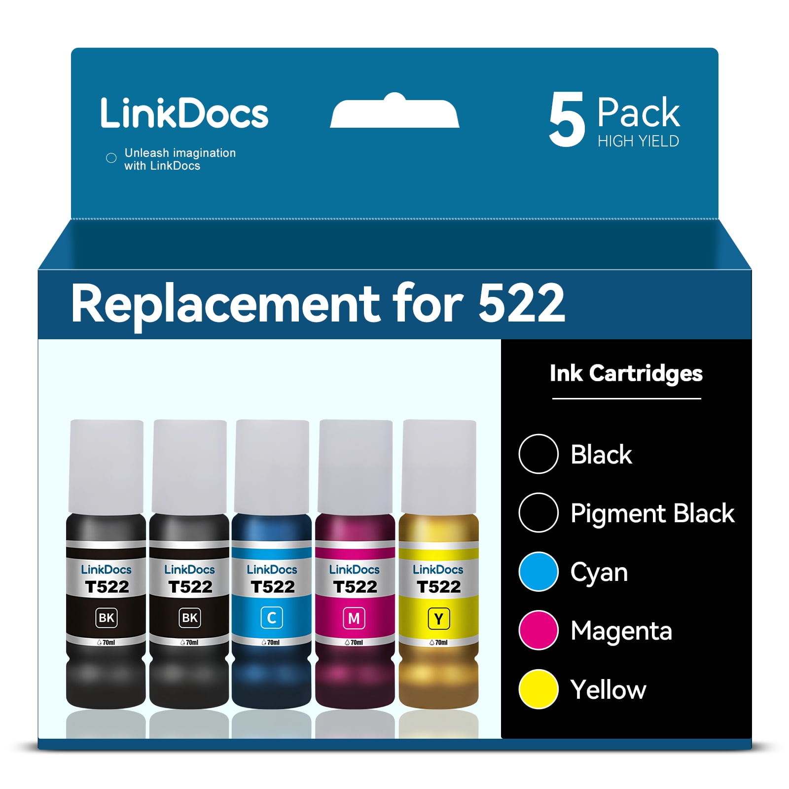 Compatible T522 Ink Refill Bottles – 4-Pack For ET-2720 ET-4700 ET
