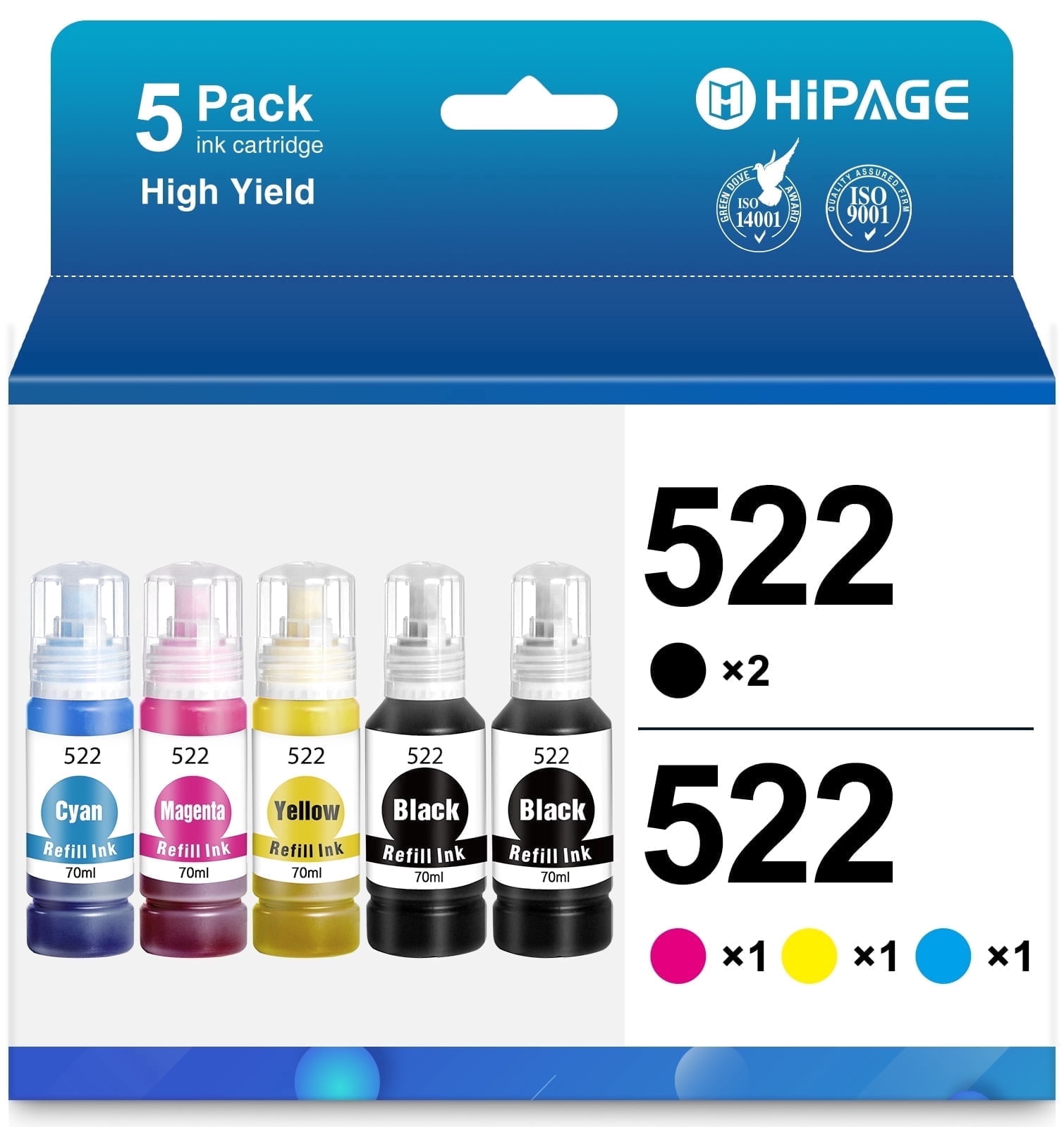 522 Ink Bottles Compatible for Epson 522 Ink Bottles for Epson 522 Ink ...