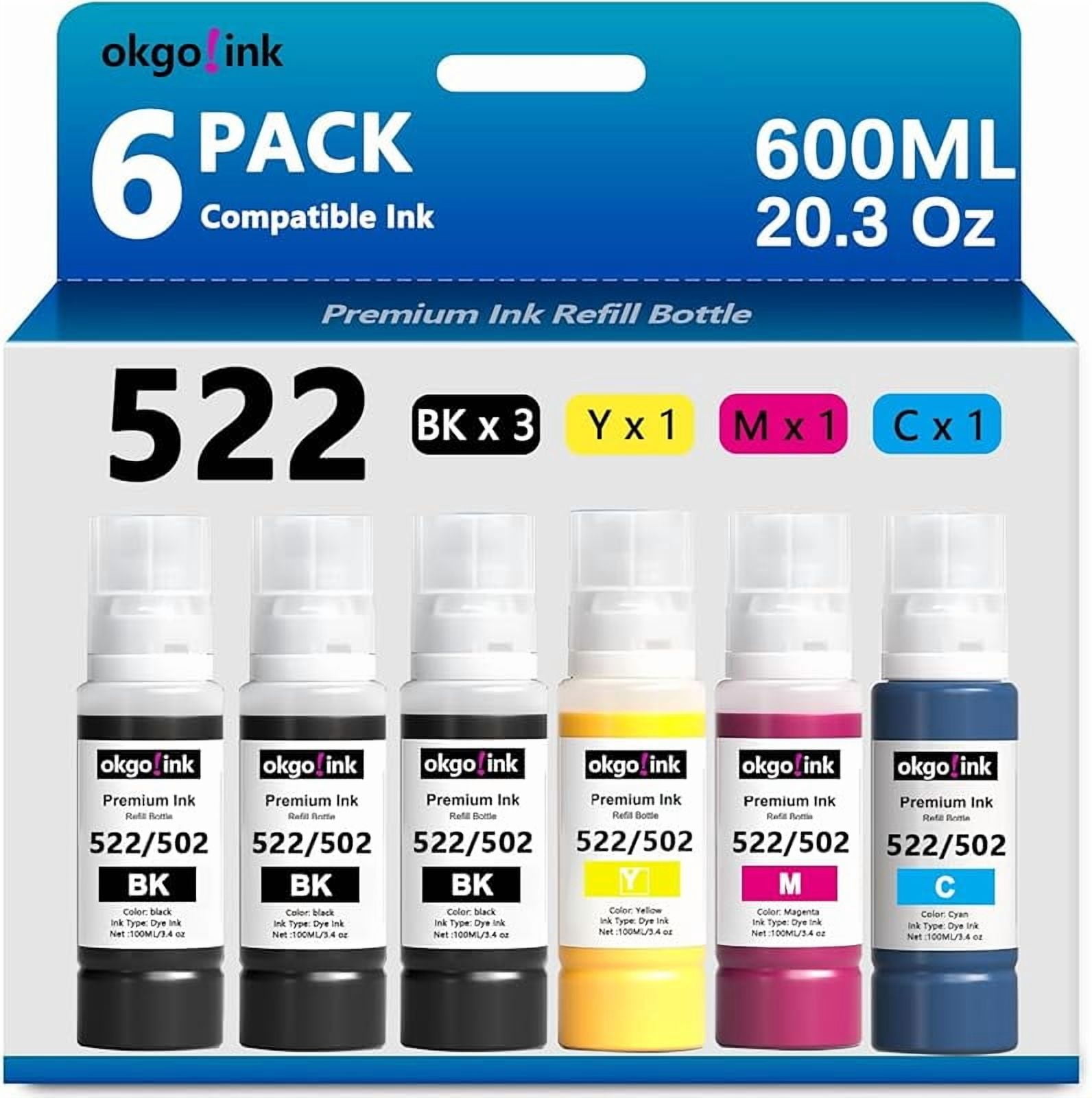Compatible T522 Ink Refill Bottles – 4-Pack For ET-2720 ET-4700 ET