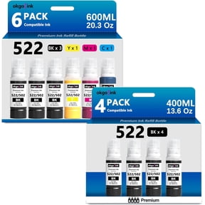 522 Ink Refill Bottles Set Black Color Compatible for T522 ET-2800 ET-2803